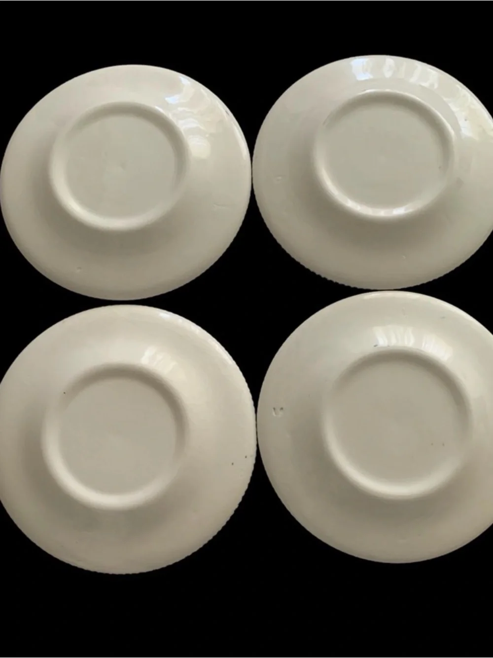 Set of 4Currier & Ives Blue Scenic Porcelain Butter Plate -  Transferware Style